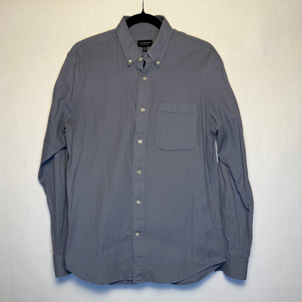 Club Monaco Slate Blue Casual Button-Down Shirt